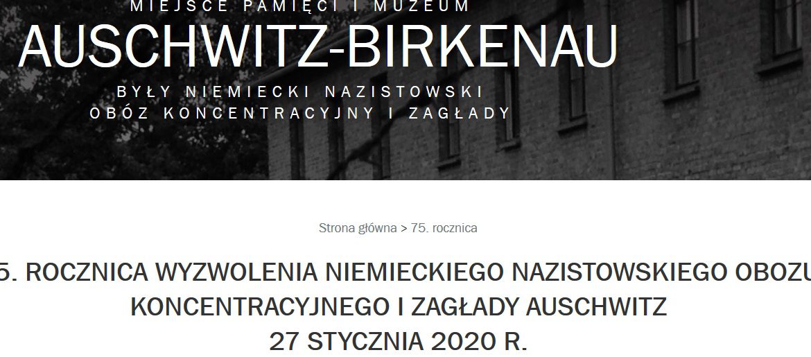 Informacja promująca konferencję przez Muzeum Auschwitz Birkenau
